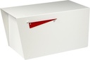 Rusty Design Contemporary Post-Mounted Mailbox with Personalized Address Numbers, White Colour Large Size #HC111 (Without Address Numbers)