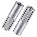 Wensilon(20 pcs) 3/8"-16 Premium Stainless Steel Drop in Anchors Assortment, Knurled Drop-in-Anchor for Solid Concrete, Internal Forced Expansion Screw Bolts