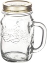 Rocco Bormioli 4 Stagioni Clear Glass Jar with Handle and Lid, 47 x 25 x 15 cm [Italian Language Design]