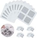 50pcs Shower Drain Hair Catcher, Disposable Sewer Hair Blocking Sticker, 4" X 4" Square Sink Drain Covers Strainer, Mesh Floor Drain Filter Patch, for Bathroom, Laundry, Bathtub, Kitchen, Sink