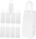 KICHOUSE 10pcs Insulated Cooler Bags for Groceries Takeout Leakproof Portable Drink Carriers for Juice Milk Tea Cake Packaging White