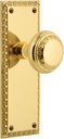 Nostalgic Warehouse Neoclassical Plate with Neoclassical Knob in Unlacquered Brass