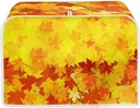 Fashion Universal 4 Slice Toaster Cover Maple Leaf, 12.4" x 10.8" x 8.2", Fingerprint Protector, Soft Fabric Appliance Cover And Dust Cover
