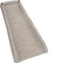 Suncast Easy Assembly Outdoor Decorative Poly Composite Rain Gutter Downspout Splash Block Effective in Any Type of Weather, Stone Light Taupe