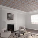 Ekena Millwork 23 3/8"W x 23 3/8"H x 1/4"T Small Lilley Decorative Fretwork Wood Ceiling Panels, Alder