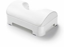 LUXE Comfort Soft and Ergonomic Toilet Footstool with Removable Soft Foam Cushion and Waterproof PU Leather Slipcover, Adjustable 5-7 Inch Height, White