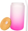 16oz Capacity Glass Milk Cup Heat Resistant Creative Drinking Cup for Home Office Camping