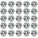 25 Pack 1/4"-20 Lock Nuts,304 (A2-70) Stainless Steel Nylon Insert Locknuts Standard Inch Thread Nylock Nuts for Hardware, Machinery, Automotive, Furniture Repair