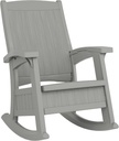 Suncast Outdoor Patio Rocking Chair with Under-Seat Storage, Stylish Faux Wood Outdoor Rocker for Patios, Dove Gray, Made in The USA