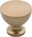 Alzassbg 5 Pack Champagne Copper Cabinet Knobs, 1-1/4 Inch(31.5mm) Diameter Flat Round Kitchen Knobs for Cabinets and Drawers AL6013SCG