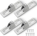 4 Pack Sliding Glass Door Lock and Screen Door Latch Set, Durable Retainer with Mounting Screws, Easy Replacement for Patio Doors,Premium Lock Set for Enhanced Security