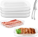 3-Piece Deli Meat Containers for Fridge – Stackable, Keep Fresh Longer, Dishwasher Safe for Meal Prep Days – Save Time, No Fridge Clutter, Ideal for Lunch Meat/Bacon & Meal Preppers