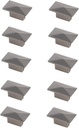 Elegant Decor Indoor Modern Home Decorative Perry 2" Brushed Nickel Rectangle Knob Multipack (Set of 10)