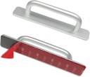 Skyscraper Self-Stick Instant Kitchen Cabinet Bathroom Drawer Closet Door Handle Pulls 2pcs/Set (106mm, Silver)