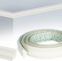 Crown Molding Peel and Stick 197" (16 Ft) Length 2" Wide Self-Adhesive Ceiling Trim, Flexible Wall & Ceiling Molding for DIY Home Decoration (Off-White)