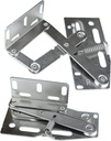 SUUJI 2 pcs Scissors Hinges,Sink Front tip Out Tray Hinges for Kitchen or Drawer Bathroom Cabinet Organizer,Nickel Plated Steel