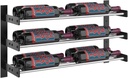 VintageView Evolution Wine Wall 15" 2C (12 Bottles) (Matte Black/Chrome)