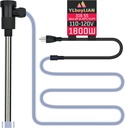 1800W Submersible Water Heater Portable Electric Hot Tub and Pool Immersion Water Heater with Temp Control, WiFi Timer for Bathtub, Spa, swimming pool, Above Ground Pool And baptismal pool