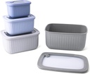 Core Kitchen Nested Wheat Fiber Food Storage Set – 8-Piece BPA-Free Containers with Lids – Eco-Friendly, Stackable, Microwave & Freezer Safe