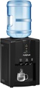 PUREPLUS Top Loading Countertop Water Dispenser, 3 or 5 Gallon Water Cooler, 3-Temperature Settings for Hot & Cold, Room Temperature Water, Removable Drip Tray, Compact for Home, Office, Dorm & RV Use