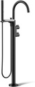 KOHLER T77984-4-BL Components Freestanding Bath Faucet with Lever Handle, Matte Black