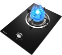 Burner Gas Cooker Portable Gas Stove 1 Burner Wok 4 8Kw Cast Iron Hob Black Glass Home Kitchen(Ng)