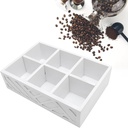 Bewinner Coffee Station Organizer for Counter, Coffee Condiment Service Tray, Wood Cafe Pods Holder Storage Basket for Home, Office and Breakroom (White)