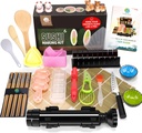 FUNGYAND Sushi Making Kit, 27-in-1 Professional Maker Set with Bazooka Roller, Nigiri & Musubi Presses, Bamboo Mats, Knife, Chopsticks, Ceramic Dishes - Ideal for Beginners