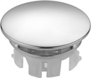 Sink Basin Overflow Trim Ring - 100% Solid Brass Bathroom Sink Trim Overflow Cover Insert in Hole Round Caps, Double Layer Copper Solid Chrome