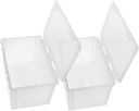 2pcs Bread Storage Containers Fridge Food Box Plastic Bread Keeper Crisper