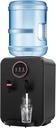 Top Loading Water Cooler Dispenser, 110V 1 to 5 Gallon Countertop Water Dispenser 3 Temperature Settings Freestanding Water Cooler Dispenser Desktop Electric Water Dispenser for Home Office (Black)