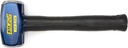 Estwing 4-Pound Hard Face Sledge Hammer - 12-Inch Indestructible Handle, Locked Steel Head, Vulcanized Rubber Grip for Demolition & Stake Driving