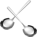 2pcs Stainless Steel Serving Spoon Spoons for Buffet Soup Kitchen Utensils Scoop