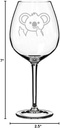 MIP Brand Wine Glass Goblet Koala Bear Middle Fingers Funny (20 oz Jumbo)