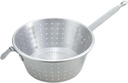 Soro Essentials- 10” Spaghetti Strainer Aluminum with Tri-riveted Grooved Handle– Kitchen Food Strainer Basket Metal Colander for Strain Drain Rinse Kitchen Food Pasta Spaghetti Berry Fruit Vegetable
