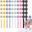 Marspark 50 Pcs Correction Tape Pen 5 Color Pen Shape White Correction Tape Push-Pull Protective Easy to Use Applicator for Instant School Office Supplies, 1/5" x 236"
