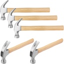 5 Packs 26 OZ Claw Hammer with Wood Handle, Perfect Gift for Your Husband, Dad, or Friends! Ideal for Woodworking, Repairing, and Nailing. by GENHAKON.