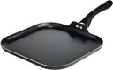 Ecolution Artistry Nonstick Square Griddle, Easy To Clean, Comfortable Handle, Even Heating, Dishwasher Safe Pots and Pans, 11-Inch, Black
