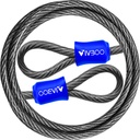 1/2Inch Heavy-Duty Security Cable Lock with Loops 4FT/6FT/8FT/10FT Bike Lock Cable Steel Cable Chain Locks for Outside