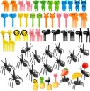 48Pcs Food Picks for Kids, 36Pcs Lunch Bento Box Food Picks and 12Pcs Ant Food Pick Animal Appetizer Forks for Snack Cake Dessert Fruit Toothpicks for School Classroom Party Supplies