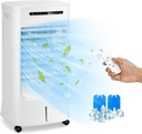 ARLIME Evaporative Air Cooler, Portable Air Conditioner & Humidifier, AC Fan w/ 3 Modes 3 Speeds & 63°Oscillation, 2.6G Water Tank & Remote Control, Swamp Cooler w/ 15H Timer for Home Office Bedroom