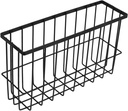 STOBAZA Kitchen Bathroom Storage Wire Hanging Basket Adhesive Mount Fruit Vegetable Organizer Shampoo Holder