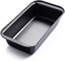 Luxshiny 2PCS Non Stick Carbon Steel Baking Tray Rectangular Oven Toast Box for Cakes and Bread Bakeware for Home Kitchen Use Black