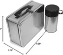 Plain Metal Lunch Box and Bottle