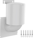 Dryer Vent Cover 4 inch UV Resistant with Screws and Washers Necessary for Installation, Outdoor Dryer Vent Seal Natural Energy Saving, Clothes Dryer Replacement Vents(White)