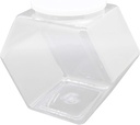 FixtureDisplays® 12PK 1 Gallon Clear Candy Storage Jar with Lid, Plastic Kitchen Canisters for Candy, Cookies, Cereal, Coffee 19485-NF