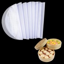 8Pcs Round Silicone Steamer Liners,13inch Non-stick Silicone Steamer Mesh Mat,Reusable Bamboo Steamer Liner Pad Dim Sum Mesh for Home Kitchen Cooking (8, 13 x 13 inch)
