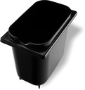 San Jamar Plastic Condiment Storage, Fountain Jar for Gas Stations, Restaurants, 2.5 Quarts, Black