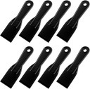 8PCS Plastic Putty Knife Scraper, 2 Inch Black Flexible Plastic Scraper Tool Paint Scrapers Tool Spreader Spackle for Taping Drywall Wall Painting Spackling Patching