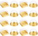 DOITOOL Baking Box 100 Pcs Round Moon Cake Cases Cookie Boxes Convenient Storage Simple Design